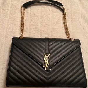 YSL ENVELOPE LARGE BAG IN EMBOSSED LEATHER